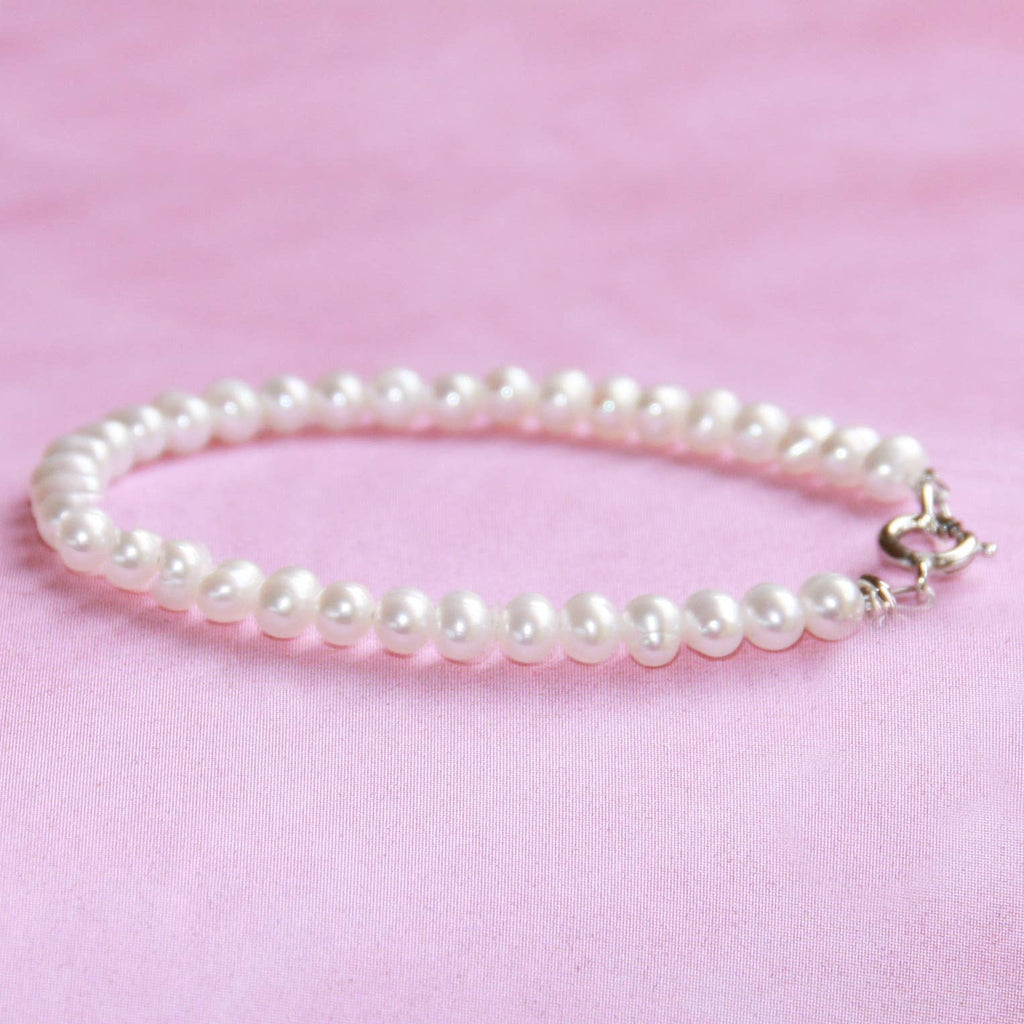 Classic Pearls Sterling Infant Bracelet